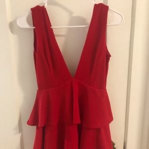 Charlotte Russe Red Ruffled Dress (S)